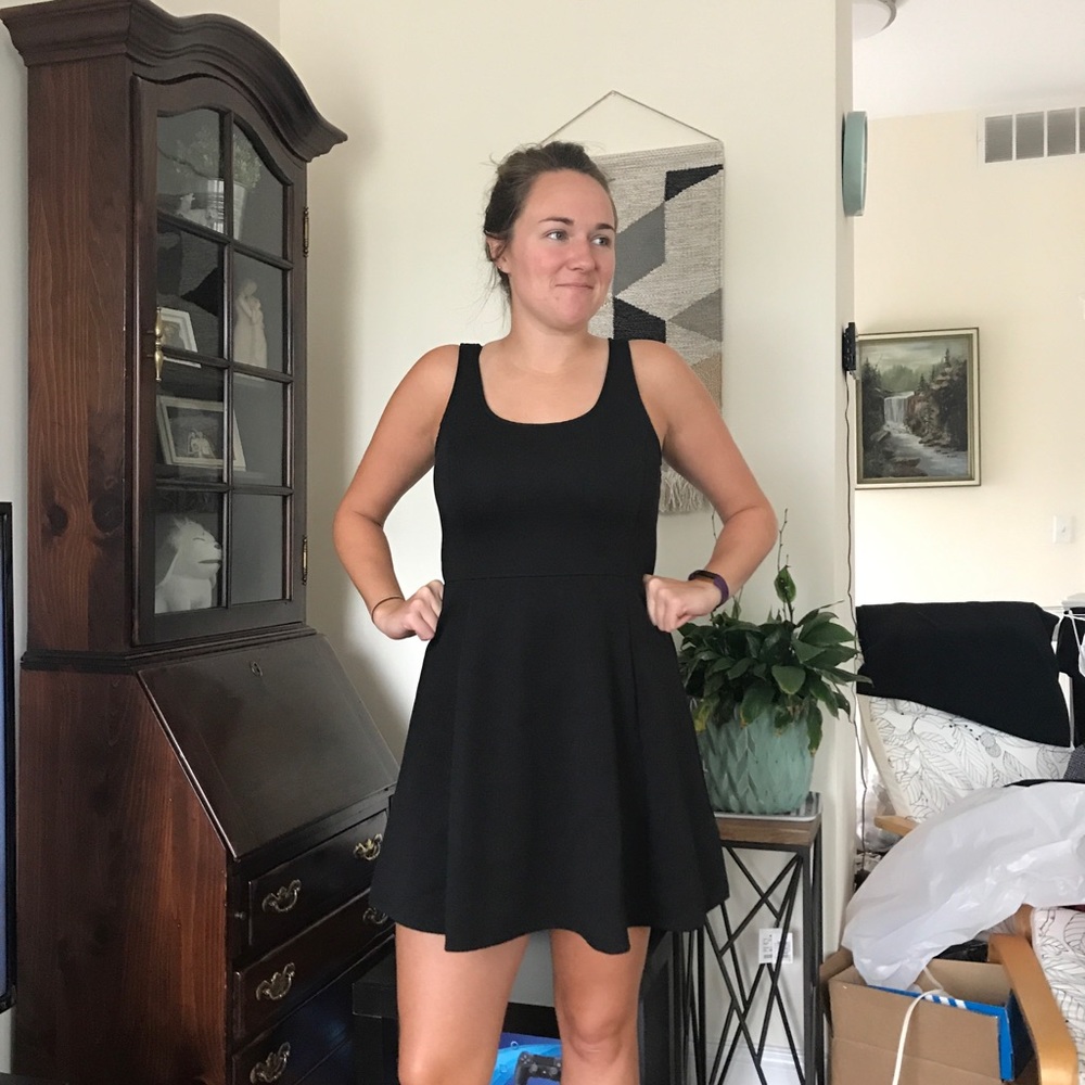 NWOT H&M black skater dress